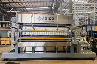 apple tray making machine in workshop